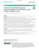 A novel immune-related gene pair prognostic signature for predicting overall survival in bladder cancer