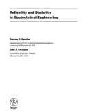 Ebook Reliability and statistics in geotechnical engineering: Part 1