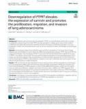 Downregulation of PTPRT elevates the expression of survivin and promotes the proliferation, migration, and invasion of lung adenocarcinoma