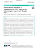 Meta-analysis of the effects of overexpression of WRKY transcription factors on plant responses to drought stress