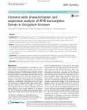 Genome-wide characterization and expression analysis of MYB transcription factors in Gossypium hirsutum