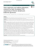 Gene expression and splicing alterations analyzed by high throughput RNA sequencing of chronic lymphocytic leukemia specimens