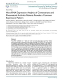 MicroRNA expression analysis of centenarians and rheumatoid arthritis patients reveals a common expression pattern