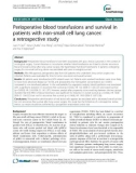 Perioperative blood transfusions and survival in patients with non-small cell lung cancer: A retrospective study