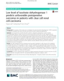 Low level of isocitrate dehydrogenase 1 predicts unfavorable postoperative outcomes in patients with clear cell renal cell carcinoma