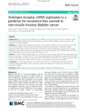 Androgen receptor mRNA expression is a predictor for recurrence-free survival in non-muscle invasive bladder cancer