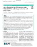 Clinical significance of long non-coding RNA HOTTIP in early-stage non-small-cell lung cancer