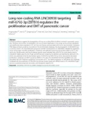 Long non-coding RNA LINC00930 targeting miR-6792-3p/ZBTB16 regulates the proliferation and EMT of pancreatic cancer