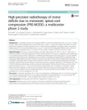 High-precision radiotherapy of motor deficits due to metastatic spinal cord compression (PRE-MODE): A multicenter phase 2 study