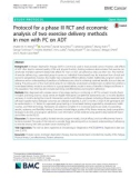 Protocol for a phase III RCT and economic analysis of two exercise delivery methods in men with PC on ADT