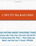 Bài giảng Cấp cứu hạ kali máu