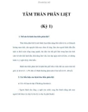 TÂM THẦN PHÂN LIỆT (Kỳ 1)