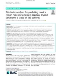 Risk factor analysis for predicting cervical lymph node metastasis in papillary thyroid carcinoma: A study of 966 patients