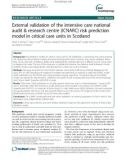 External validation of the intensive care national audit & research centre (ICNARC) risk prediction model in critical care units in Scotland