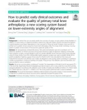 How to predict early clinical outcomes and evaluate the quality of primary total knee arthroplasty: A new scoring system based on lower-extremity angles of alignment