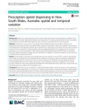 Prescription opioid dispensing in New South Wales, Australia: Spatial and temporal variation