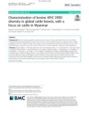 Characterization of bovine MHC DRB3 diversity in global cattle breeds, with a focus on cattle in Myanmar