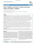 Holm multiple correction for large-scale geneshape association mapping