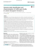 Genome-wide identification and characterization of SnRK2 gene family in cotton (Gossypium hirsutum L.)