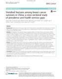 Vertebral fractures among breast cancer survivors in China: A cross-sectional study of prevalence and health services gaps