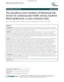 The prevalence and correlates of behavioral risk factors for cardiovascular health among Southern Brazil adolescents: A cross-sectional study