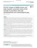 HLA B27 antigen in Middle Eastern and Arab countries: Systematic review of the strength of association with axial spondyloarthritis and methodological gaps