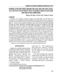 Correlation between serum HBV RNA and HBV DNA level, ALT activity in patients with chronic hepatitis B and HBV-related cirrhosis