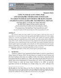 Using water quality index (WQI) and geographic information system (GIS) to assess water quality during the rainy season of 2020 in O Loan Lagoon, Phu Yen province, Vietnam