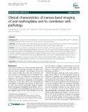 Clinical characteristics of narrow-band imaging of oral erythroplakia and its correlation with pathology