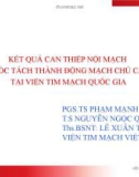 Đề tài: Kết quả can thiệp nội mạch điều trị lóc tách thành động mạch chủ cấp type B tại Viện Tim mạch Quốc gia