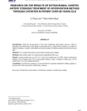 Nghiên cứu kết quả điều trị hẹp động mạch cảnh đoạn ngoài sọ bằng phương pháp can thiệp qua đường ống thông ở bệnh nhân trên 60 tuổi