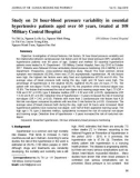 Study on 24 hour-blood pressure variability in essential hypertensive patients aged over 60 years, treated at 108 Military Central Hospital