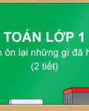 Bài giảng môn Toán lớp 1 sách Cánh diều năm học 2020-2021 - Tiết 31: Em ôn lại những gì đã học (Trường Tiểu học Ái Mộ B)