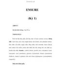 ENSURE (Kỳ 1)