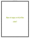 Bạn có nguy cơ bị trầm cảm?