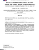 So sánh kết quả điều trị bảo tồn và phẫu thuật gãy 1/3 dưới hai xương cẳng tay trẻ em tại Bệnh viện Chấn thương Chỉnh hình thành phố Hồ Chí Minh