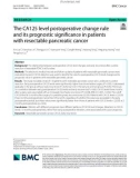 The CA125 level postoperative change rule and its prognostic significance in patients with resectable pancreatic cancer