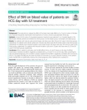 Effect of BMI on blood value of patients on HCG day with IUI treatment