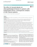 The effect of visceral obesity on clinicopathological features in patients with endometrial cancer: A retrospective analysis of 200 Chinese patients