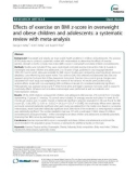 Effects of exercise on BMI z-score in overweight and obese children and adolescents: A systematic review with meta-analysis