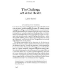 The Challenge of Global Health