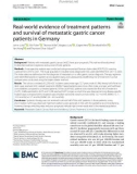 Real-world evidence of treatment patterns and survival of metastatic gastric cancer patients in Germany