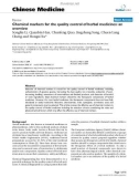 Chemical markers for the quality control of herbal medicines