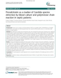 Procalcitonin as a marker of Candida species detection by blood culture and polymerase chain reaction in septic patients