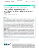 Evaluating the influence of financial investment in compulsory education on the health of Chinese adolescents: A novel approach