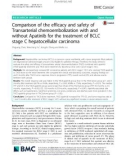 Comparison of the efficacy and safety of transarterial chemoembolization with and without Apatinib for the treatment of BCLC stage C hepatocellular carcinoma