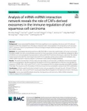 Analysis of mRNA-miRNA interaction network reveals the role of CAFs-derived exosomes in the immune regulation of oral squamous cell carcinoma