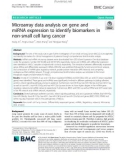 Microarray data analysis on gene and miRNA expression to identify biomarkers in non-small cell lung cancer