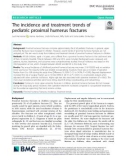 The incidence and treatment trends of pediatric proximal humerus fractures