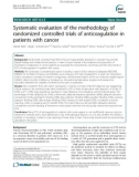 Systematic evaluation of the methodology of randomized controlled trials of anticoagulation in patients with cancer